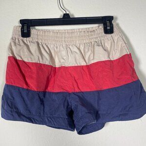 Lark & Wolff Color Block Shorts Red Navy Tan Active Beach Resort Small!
